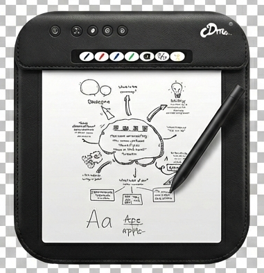 PP-100 black premium vertical leather folio