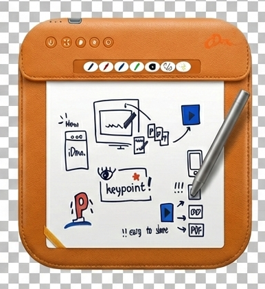 PP-110 orange horizontal designer leather folio